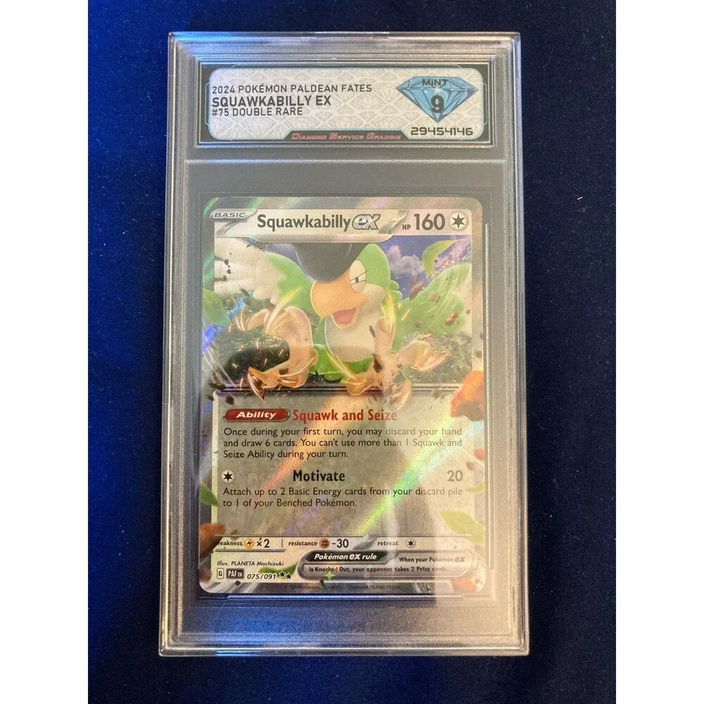 DSG Mint 9 Squawkabilly ex 075/091 SV: Paldean Fates Holo Double Rare